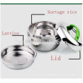 stainless steel lunch box round apple shape themro container